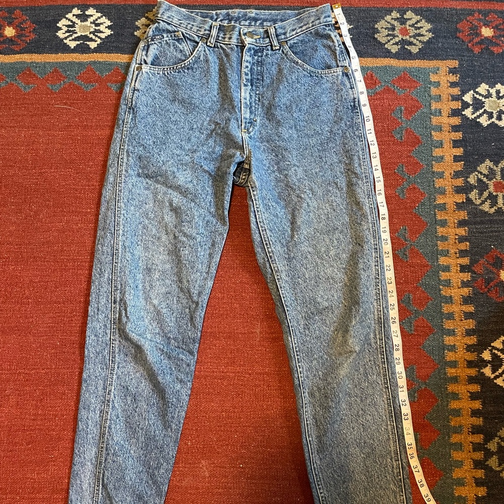 Vintage 80s Lee Women's Acid Wash High Rise Mom Jeans
